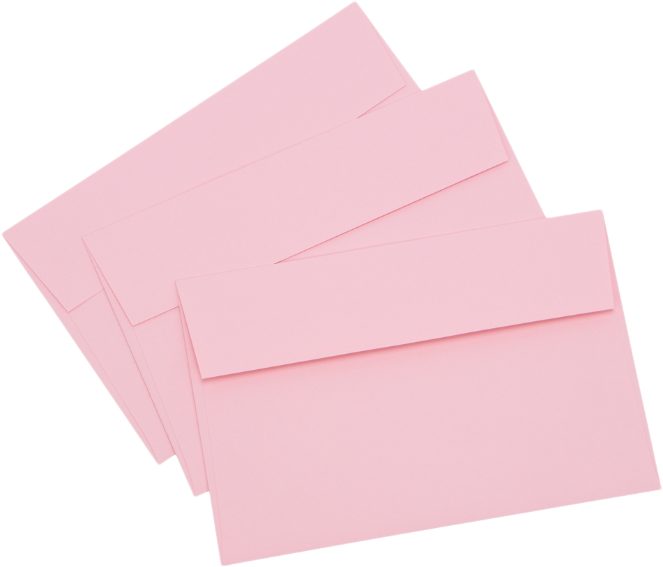 Baby Candy Pink 32lb A9 Invitation Envelopes (5 3/4 x 8 3/4) with Peel & Seal