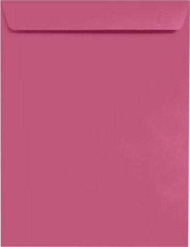 Fuchsia Pink Magenta 32lb 10 x 13 Open End Envelopes with Peel & Seal
