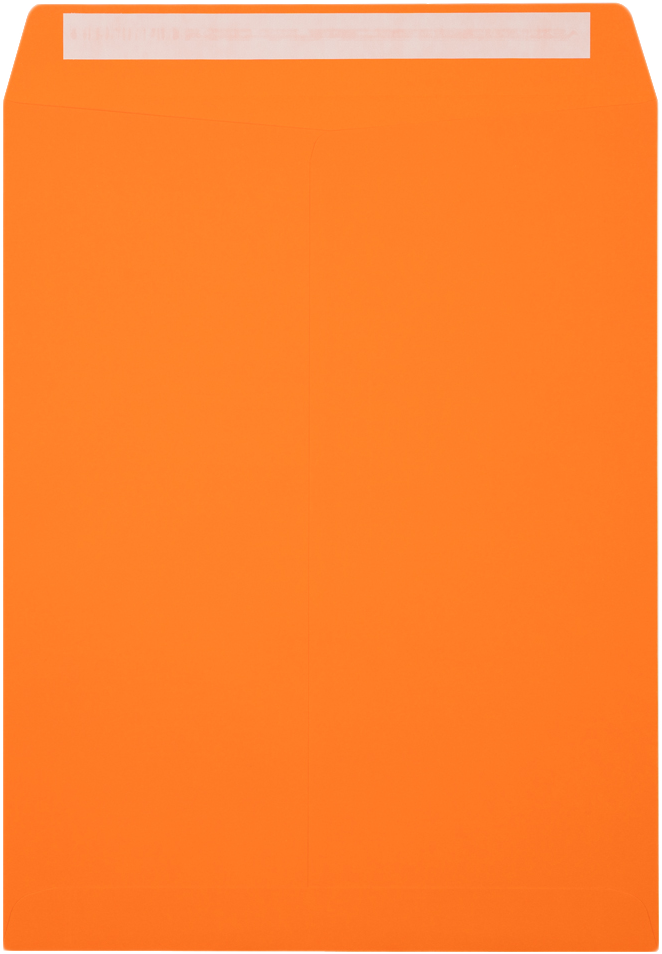 Mandarin Orange 32lb 10 x 13 Open End Envelopes with Peel & Seal