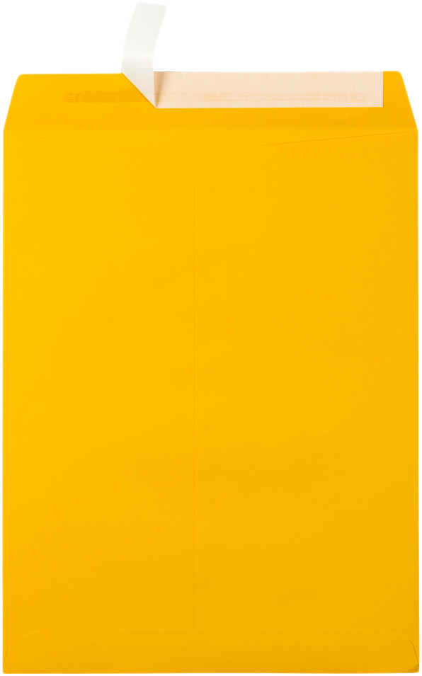 Sunflower Yellow 32lb 10 x 13 Open End Envelopes with Peel & Seal