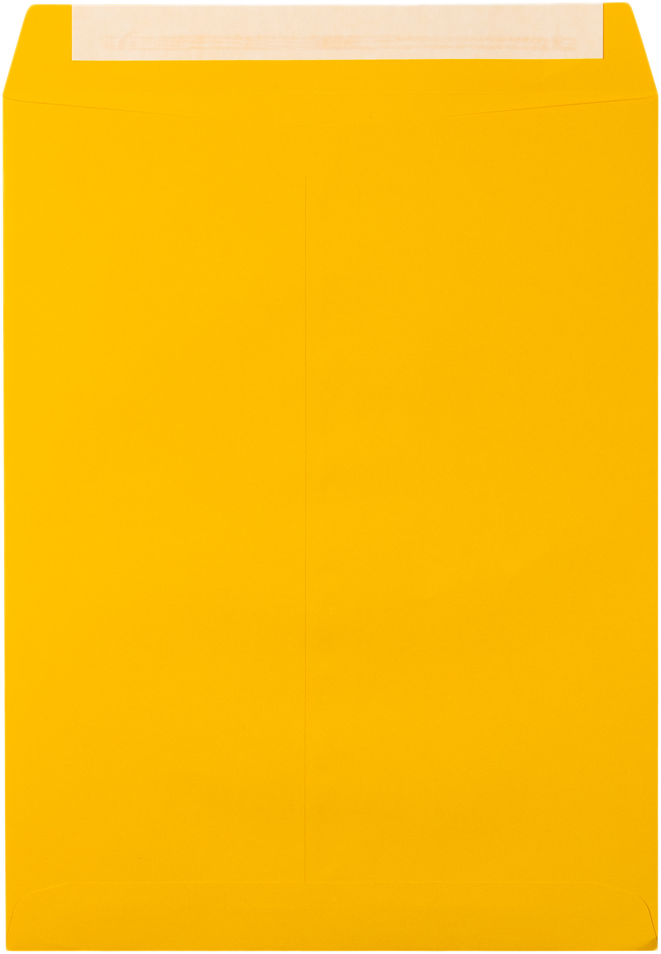 Sunflower Yellow 32lb 10 x 13 Open End Envelopes with Peel & Seal