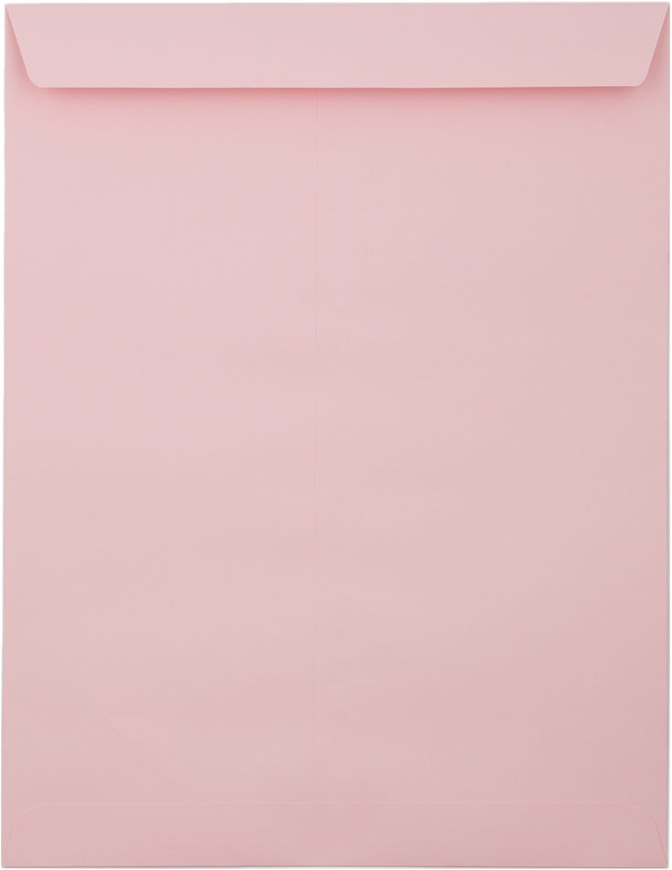 Baby Candy Pink 32lb 10 x 13 Open End Envelopes with Peel & Seal