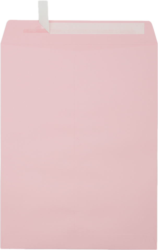 Baby Candy Pink 32lb 10 x 13 Open End Envelopes with Peel & Seal