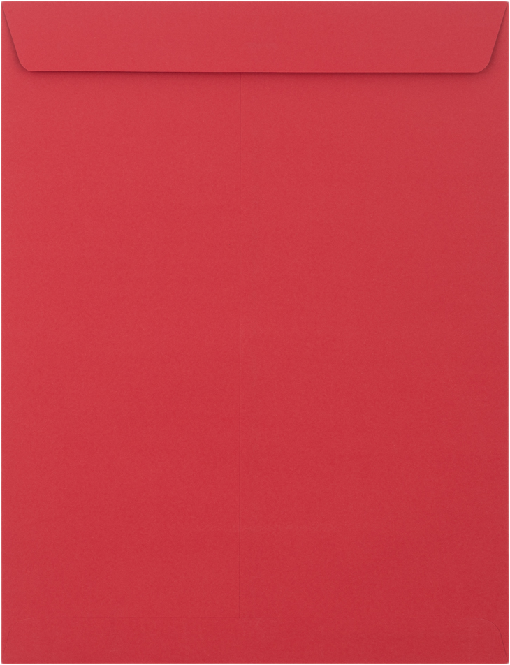 Red 32lb 10 x 13 Open End Envelopes with Peel & Seal