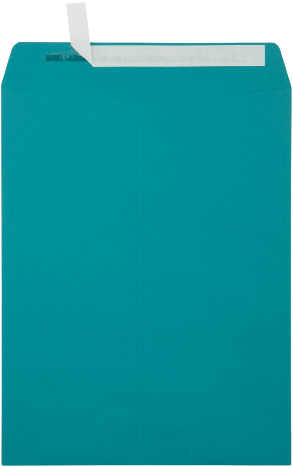 Teal Blue 32lb 10 x 13 Open End Envelopes with Peel & Seal