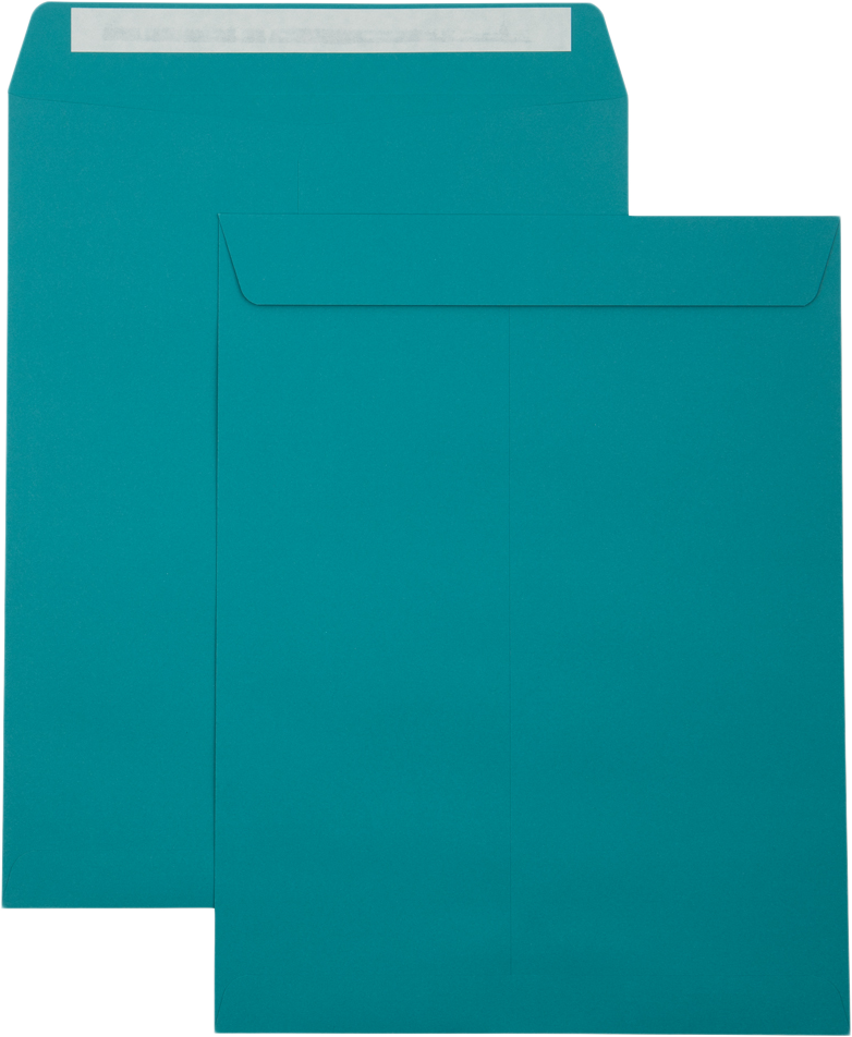 Teal Blue 32lb 10 x 13 Open End Envelopes with Peel & Seal