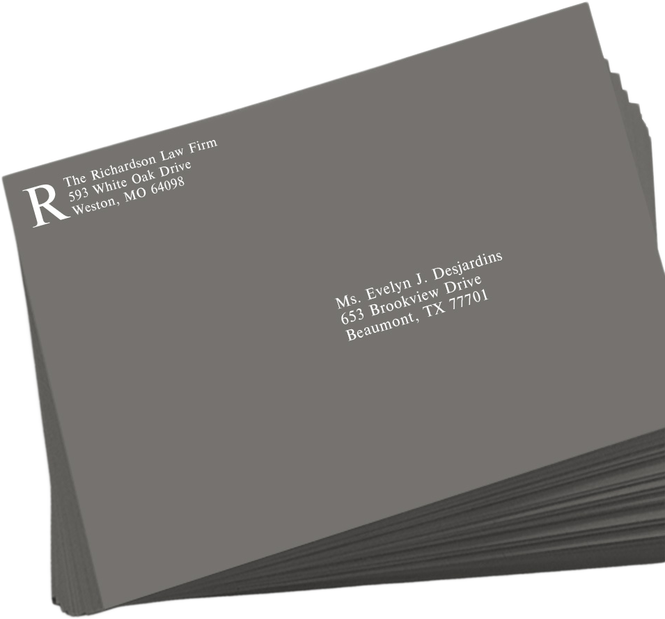 Dark Smoke Gray 32lb 9 x 12 Booklet Envelopes
