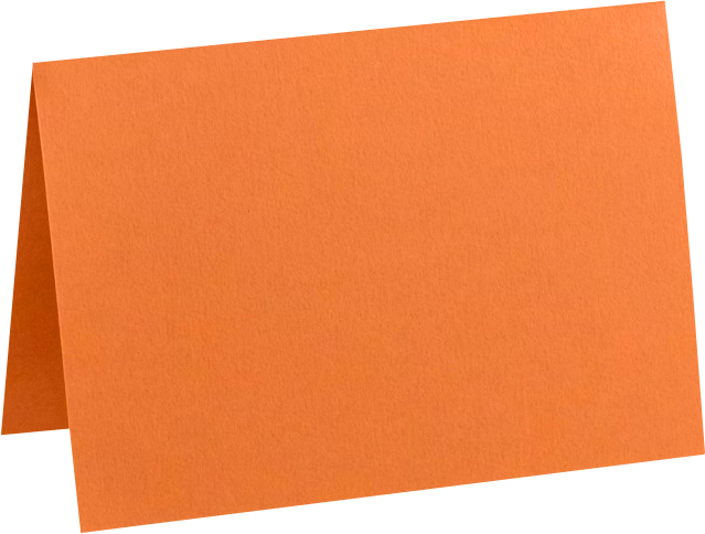 Mandarin Orange 100lb A6 Foldover Cards (4 5/8 x 6 1/4)