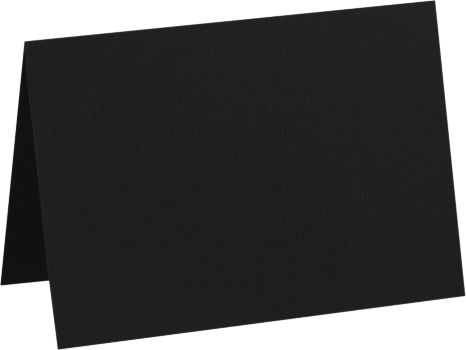 Smooth Midnight Black 100lb A7 Foldover Cards (5 1/8 x 7)