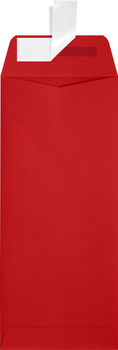 Red 32lb #10 Policy Envelopes (4 1/8 x 9 1/2) with Peel & Seal