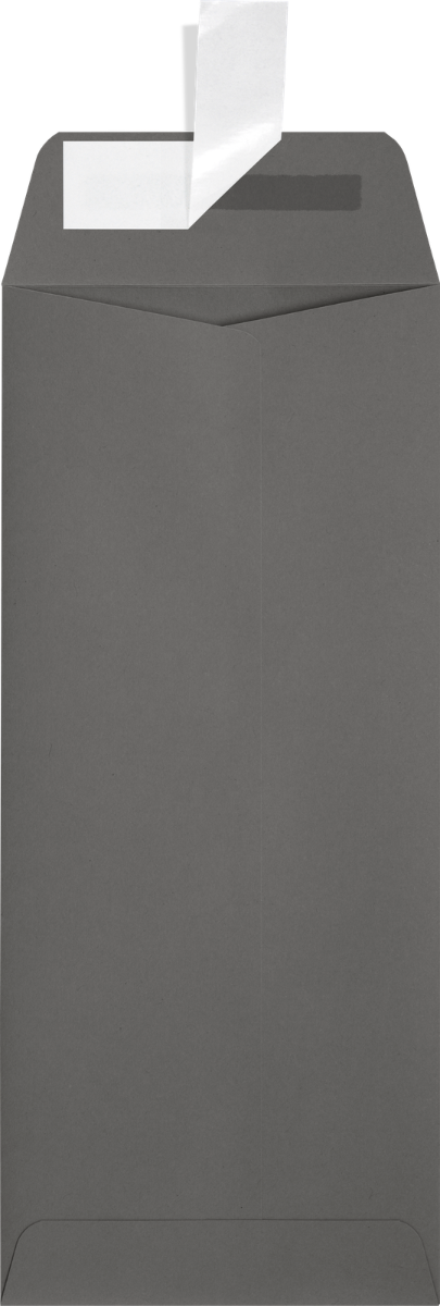 Dark Smoke Gray 32lb #10 Policy Envelopes (4 1/8 x 9 1/2) with Peel & Seal