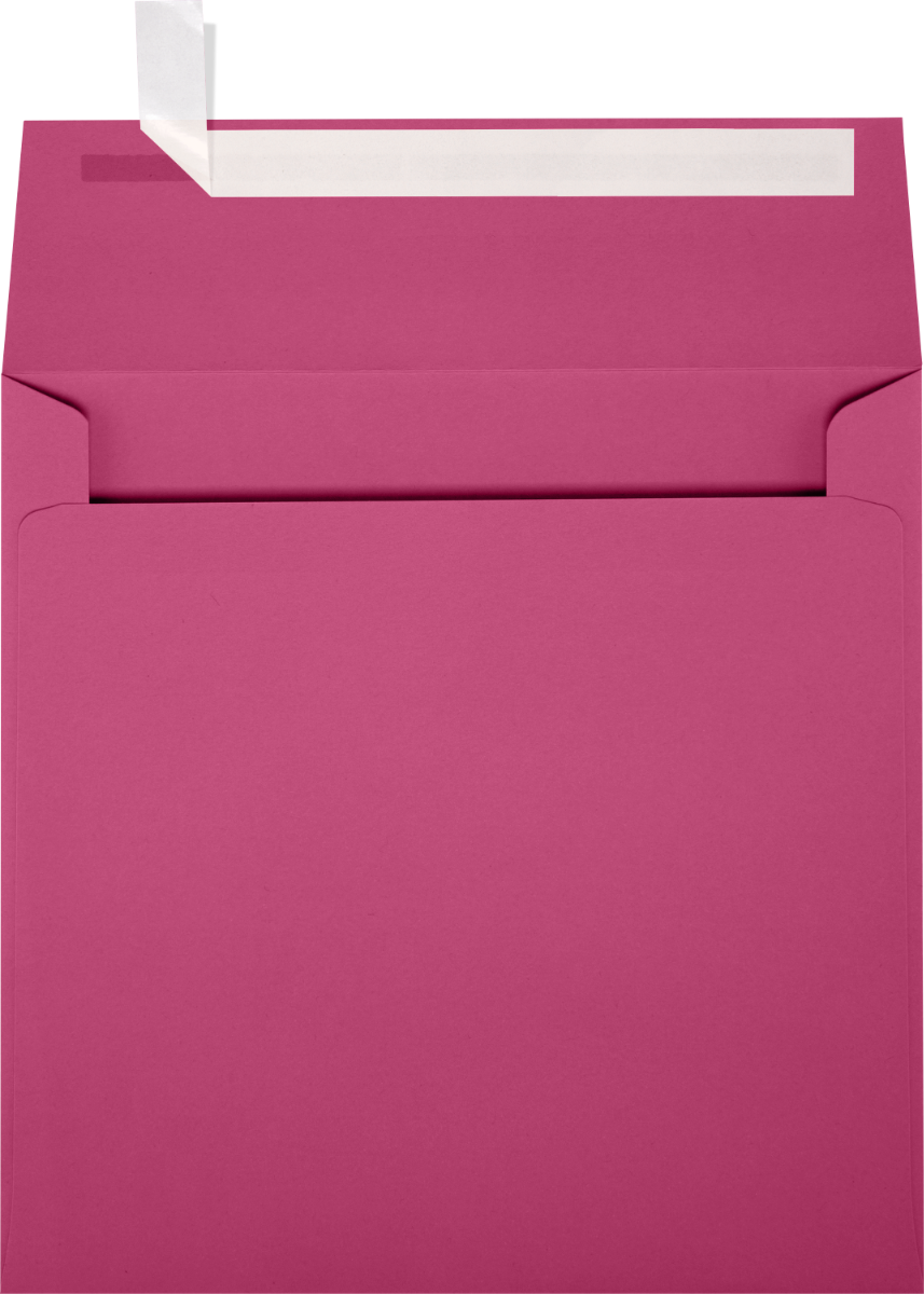 Fuchsia Pink Magenta 32lb 5 1/2 x 5 1/2 Square Envelopes with Peel & Seal