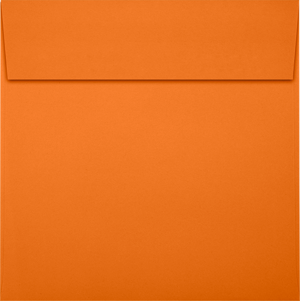 Mandarin Orange 32lb 5 1/2 x 5 1/2 Square Envelopes with Peel & Seal