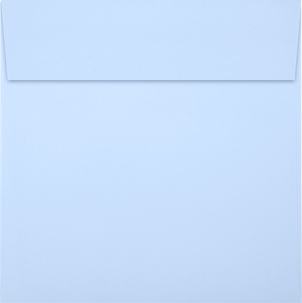 Baby Blue 32lb 5 1/2 x 5 1/2 Square Envelopes with Peel & Seal
