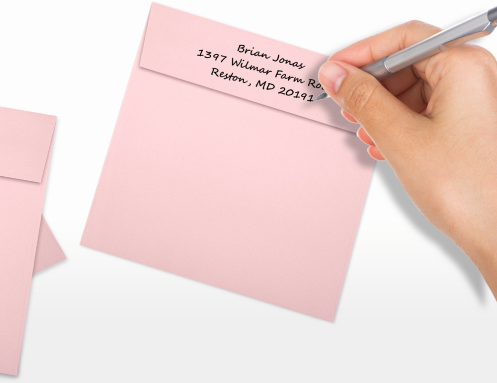 Baby Candy Pink 32lb 5 1/2 x 5 1/2 Square Envelopes with Peel & Seal
