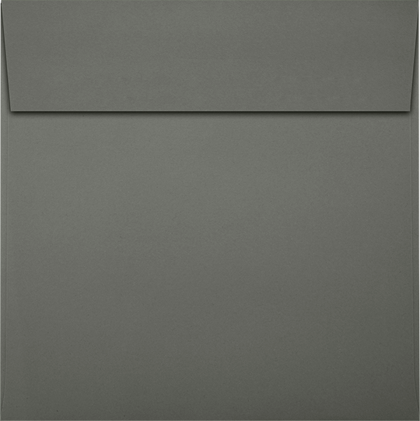 Dark Smoke Gray 32lb 5 1/2 x 5 1/2 Square Envelopes with Peel & Seal