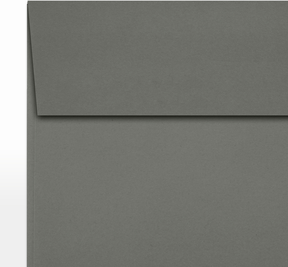 Dark Smoke Gray 32lb 5 1/2 x 5 1/2 Square Envelopes with Peel & Seal