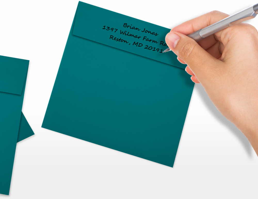 Teal Blue 32lb 5 1/2 x 5 1/2 Square Envelopes with Peel & Seal