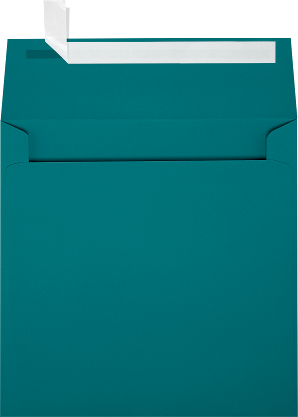 Teal Blue 32lb 5 1/2 x 5 1/2 Square Envelopes with Peel & Seal