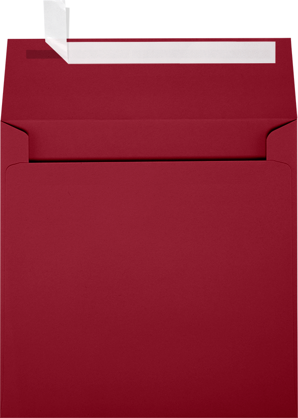 Garnet Dark Red 32lb 5 1/2 x 5 1/2 Square Envelopes with Peel & Seal