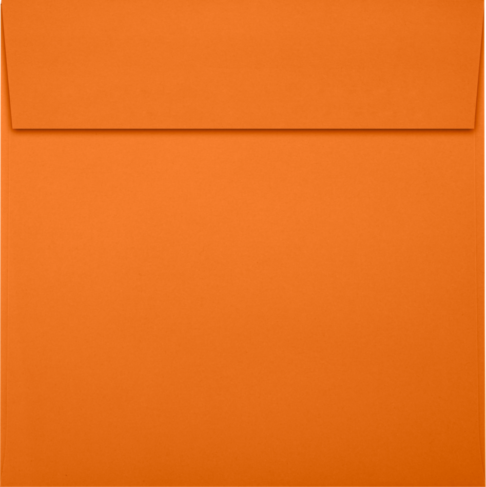 Mandarin Orange 32lb 6 1/2 x 6 1/2 Square Envelopes with Peel & Seal