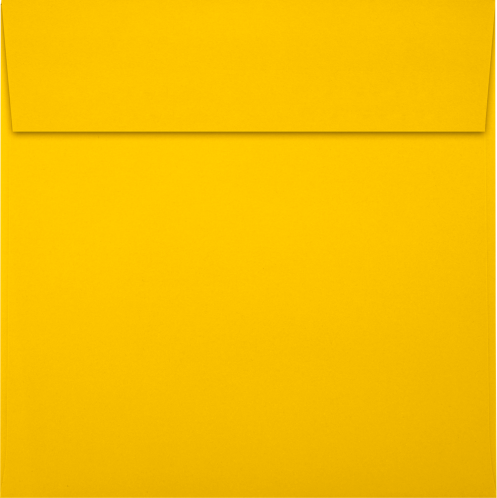 Sunflower Yellow 32lb 6 1/2 x 6 1/2 Square Envelopes with Peel & Seal
