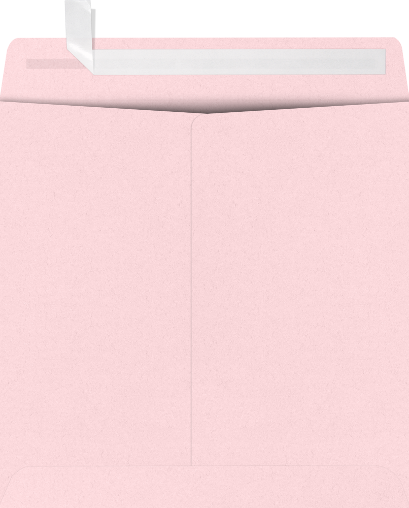 Baby Candy Pink 32lb 7 1/2 x 7 1/2 Square Envelopes with Peel & Seal
