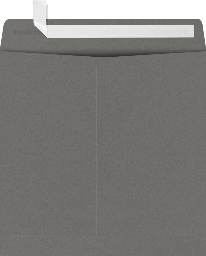 Dark Smoke Gray 32lb 7 1/2 x 7 1/2 Square Envelopes with Peel & Seal
