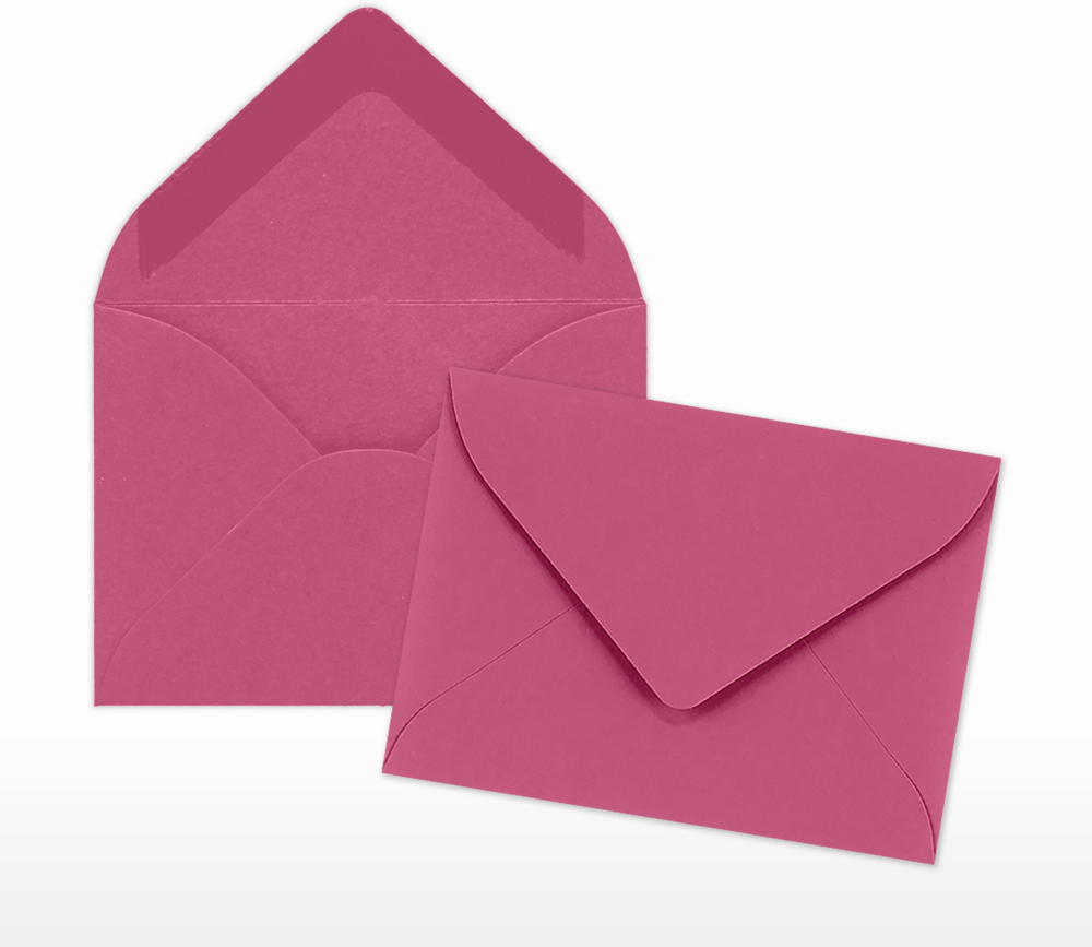 Fuchsia Pink Magenta 32lb #17 Mini Envelopes (2 11/16 x 3 11/16)