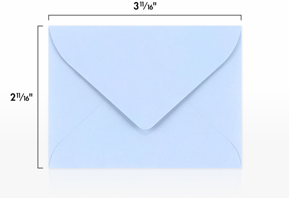 Baby Blue 32lb #17 Mini Envelopes (2 11/16 x 3 11/16)