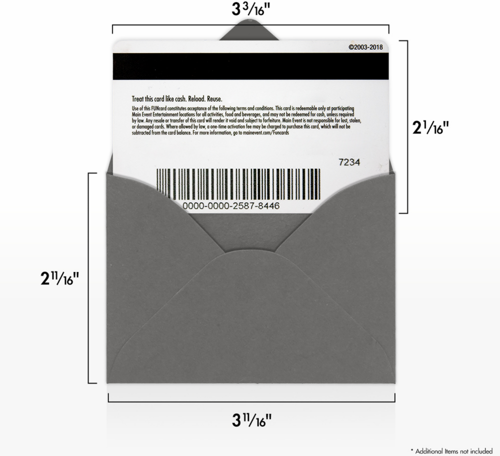 Dark Smoke Gray 32lb #17 Mini Envelopes (2 11/16 x 3 11/16)