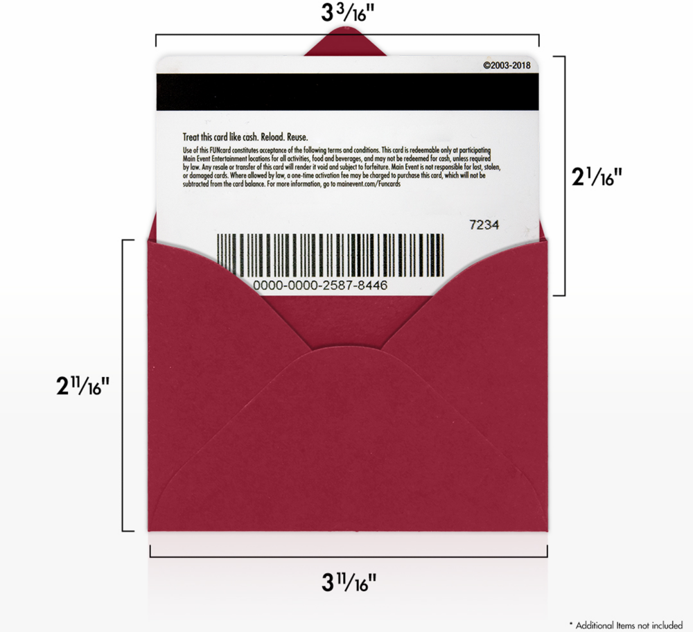 Garnet Dark Red 32lb #17 Mini Envelopes (2 11/16 x 3 11/16)
