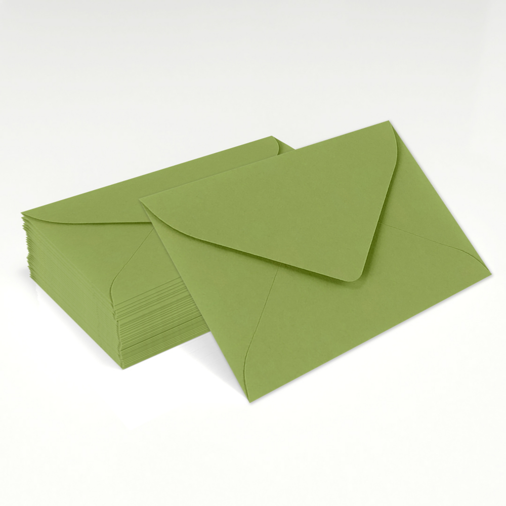 Olive Green 28lb #17 Mini Envelopes (2 11/16 x 3 11/16)