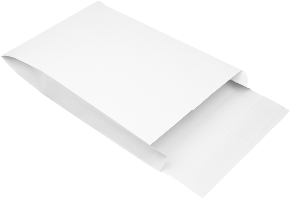 White 40lb 10 x 13 x 2 Open End Envelopes with Peel & Seal