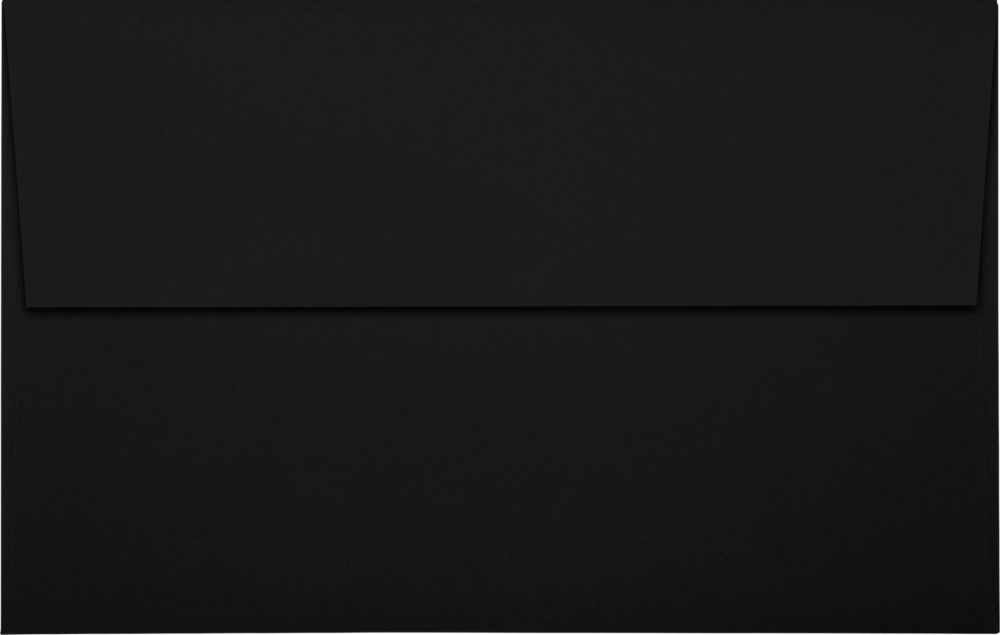 Smooth Midnight Black 32lb A10 Invitation Envelopes (6 x 9 1/2) with Peel & Seal
