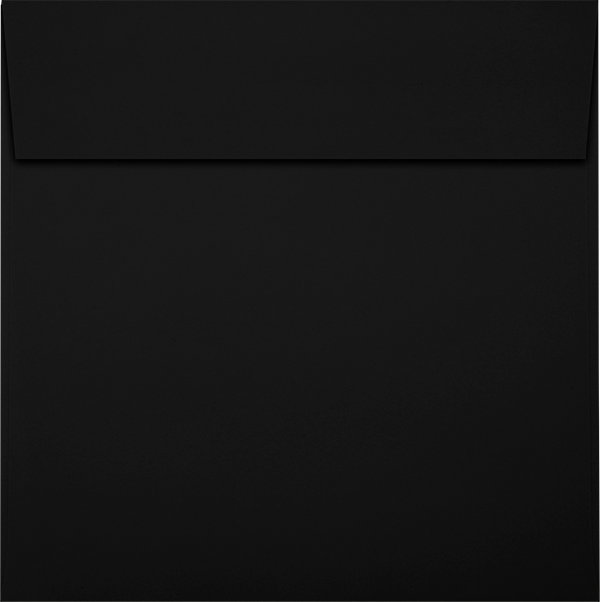 Smooth Midnight Black 32lb 5 1/2 x 5 1/2 Square Envelopes with Peel & Seal