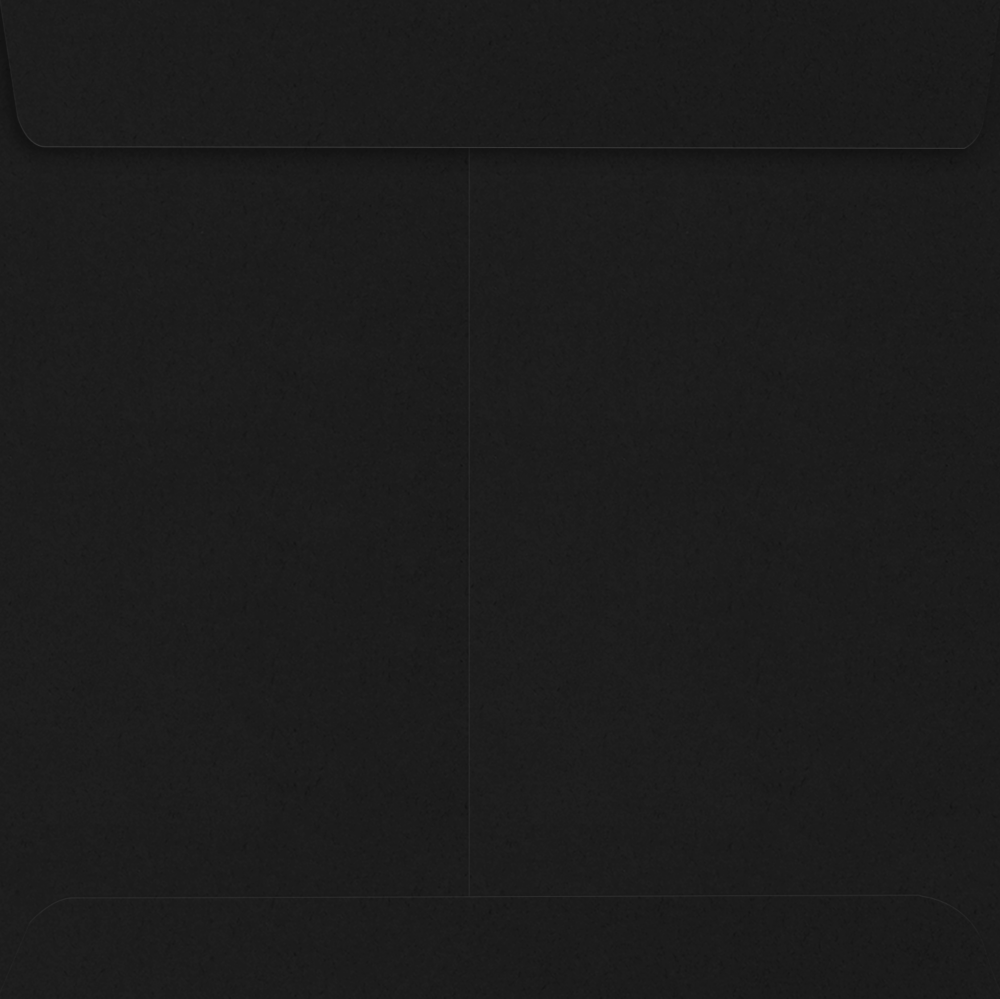 Smooth Midnight Black 32lb 7 1/2 x 7 1/2 Square Envelopes with Peel & Seal