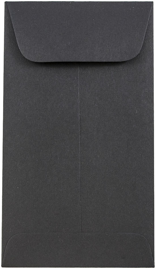 Smooth Midnight Black 32lb #5 1/2 Coin Envelopes (3 1/8 x 5 1/2)