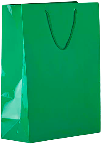 Green X-Large Glossy Gift Bags (12 1/2 x 17 x 6)