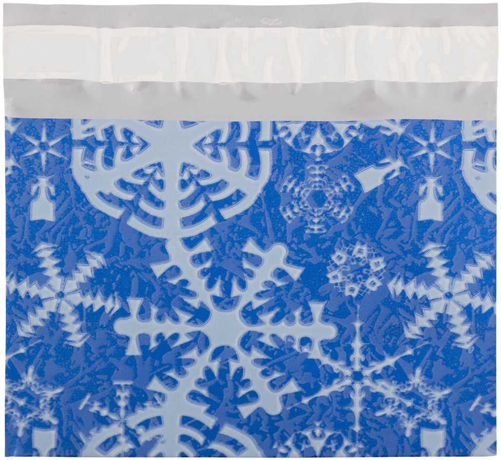 Blue Snowflake Foil 32lb 5 x 6 1/8 Invitation Envelopes with Peel & Seal
