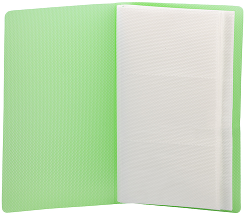 Green Business Card 12 Page Book - 72 Card Capacity