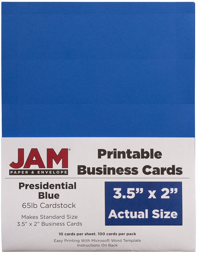 Presidential Blue Business Cards - 100 Pack