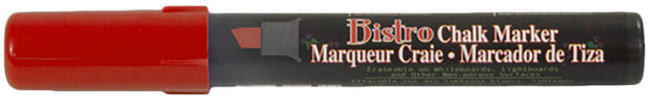 Red Chisel Tip Chalk Marker