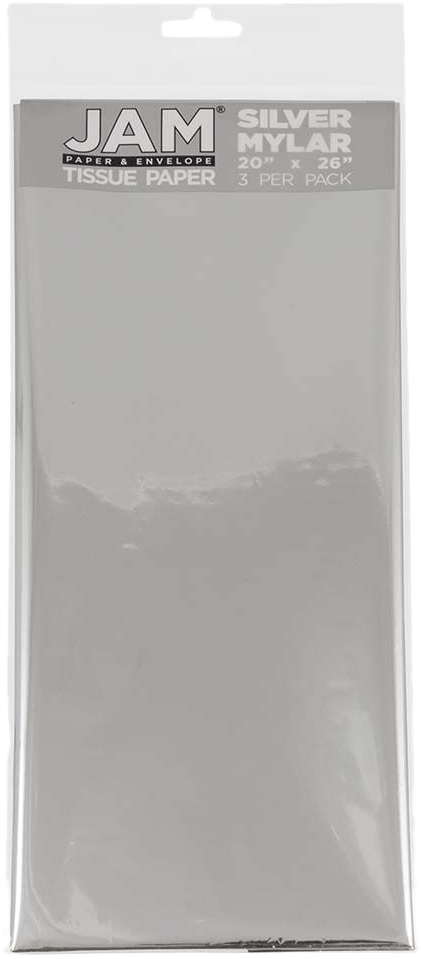 Silver Mylar Tissue Paper (20 x 26) - 3 Sheets