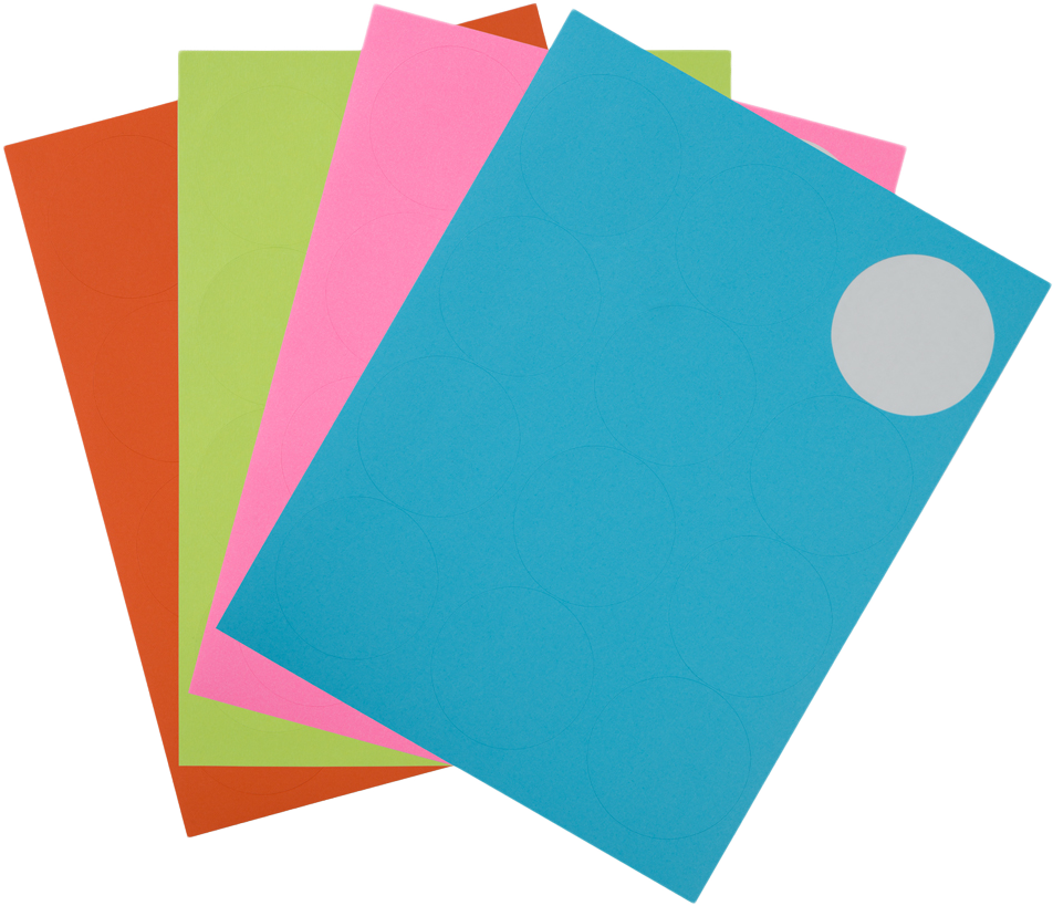 Assorted Fashion Round Labels - Medium 2 1/2 Inch