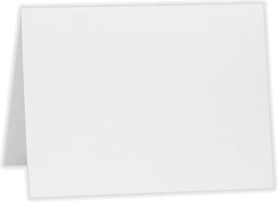 White 100lb. 4 1/4 x 6 Folded Card