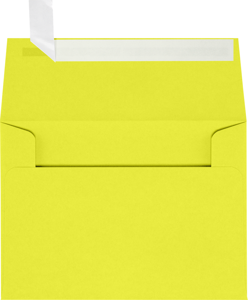 Citrus Yellow 32lb A2 Invitation Envelopes (4 3/8 x 5 3/4) with Peel & Seal