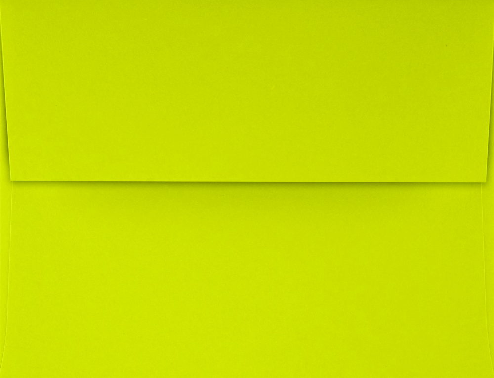 Wasabi Lime Green 32lb A2 Invitation Envelopes (4 3/8 x 5 3/4) with Peel & Seal