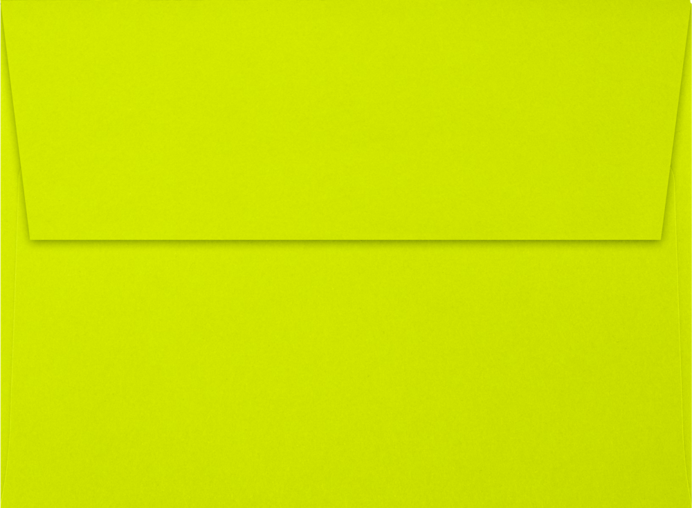 Wasabi Lime Green 32lb A6 Invitation Envelopes (4 3/4 x 6 1/2) with Peel & Seal