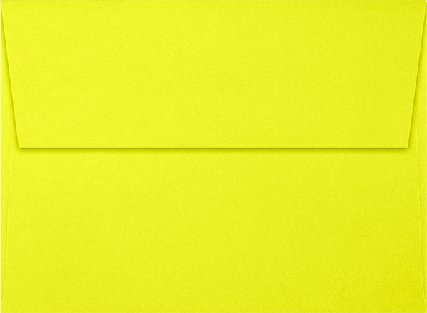 Citrus Yellow 32lb A7 Invitation Envelopes (5 1/4 x 7 1/4) with Peel & Seal